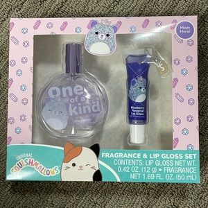 Squishmallows lip gloss and fragrance set NWT